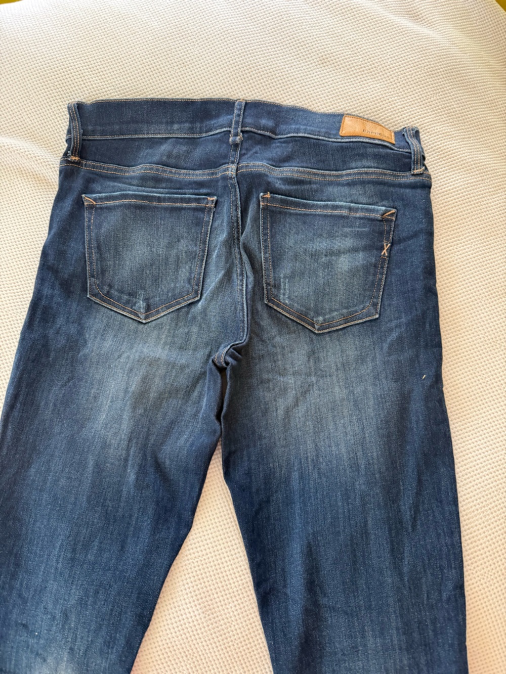 Express Dark Wash Barely Boot Mid Rise Jeans - Picture 5 of 5